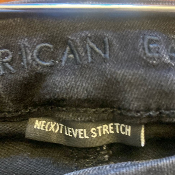 American Eagle SIZE 2 Women’s Extreme Stretch High Rise Black Jeans Skinny - Picture 5 of 10